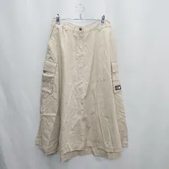 ◇ Θ THE NORTH FACE ザ ノース フェイス カーゴ 膝下丈 フレア スカート サイズ75 ベージュ系 レディース E  【1502180081637】