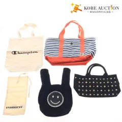 ■ レイビームス チャムス ECODECO チャンピオン 等 鞄 5点セット まとめ売り ハンドバッグ トートバッグ キャンバス レディース ブラック