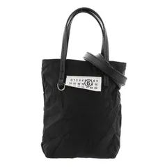 【中古】 MM6 （ｴﾑｴﾑｼｯｸｽ） ニューメリック ミニショッピングバッグ  トートバッグ  ナイロン ブラック Black SB5ZI0009 used:A