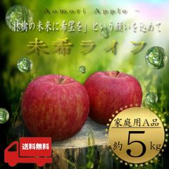 青森県産 未希ライフ (ミキライフ) りんご【ご家庭用A品5kg】【送料無料】【産地直送】リンゴ 林檎