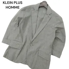 美品★ KLEIN PLUS HOMME クランプリュス ミッシェルクラン オム 7分袖 グレンチェック テーラード ジャケット Sz.46 メンズのサムネイル