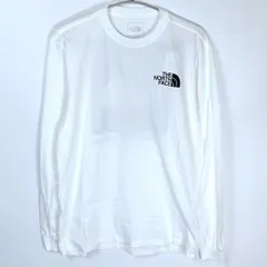 【未使用】ノースフェイス 長袖Tシャツ クルーネック ボックスロゴ バックプリント ロゴ M ホワイト NF0A811N メンズ THE NORTH FACE トップス