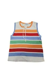 ファミリア ストライプ ニット ベスト 130