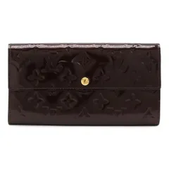 LOUIS VUITTON ルイ ヴィトン モノグラムヴェルニ ポルトフォイユ サラ 2つ折長財布 二つ折り長財布 エナメル パテントレザー アマラント M93524