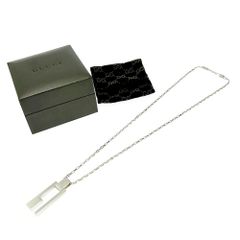 【中古】【箱付き】 GUCCI グッチ シルバー Gロゴ プレート ネックレス 18.3g 925刻印 414124 ネックレス