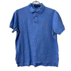 POLO RALPH LAUREN 半袖 ポロシャツ L ブルー ポロ ラルフローレン 鹿子 古着卸 アメリカ仕入 a707-5707