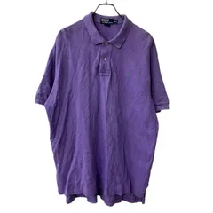 POLO RALPH LAUREN 半袖 ポロシャツ 2XL パープル ポロラルフローレン ビッグサイズ 鹿子 トップス 古着卸 アメリカ仕入 a708-5364