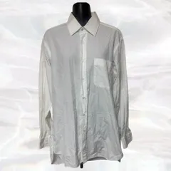 dunhill　ダンヒル　ワイシャツ　ホワイト　メンズ　長袖　胸ポケットあり　シンプル　ベーシック　無地　定番　カッターシャツ　ドレスシャツ