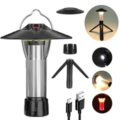 BATOT LEDキャンプランタン USB充電式 ゴールゼロ ランタン 多機能ミニランタン 懐中電灯 無段階調光 3色4点灯モード 2600mAh 磁石ベース付き 92g超軽量 7-120時間持つ 380LM超高輝度 IP45防水 登山/夜釣り/キャンプ/ 0