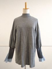【新品未使用】 Harikae 23aw Back Slit Top ハリカエ バックスリット トップス ニット ワンピース チュニック グレー sacai サカイ