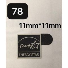 78＃ミニサイズ【ENERGY STAR黒】エンブレムシール11mm*11mm  5枚セット