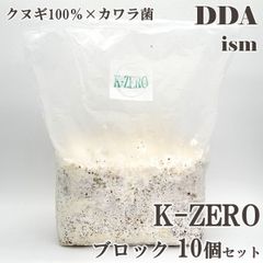 クヌギ100%×カワラ菌【DDA】K-ZERO 菌糸 ブロック 10個セット dda クワガタ 菌糸瓶 菌糸ビン カワラ菌糸