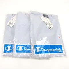 チャンピオン 半袖スウェット 3点セット トレーナー Oサイズ ブルー 大きいサイズ ブランド まとめて メンズ Champion 【中古】