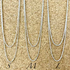 【50cm/ショート】ロープチェーン ネックレス sv925