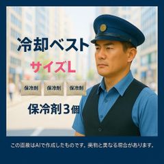 冷却メッシュベスト　熱中症予防に クールベスト サイズLアイスパック3個付★kei★250426★02