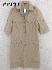 ◇ iCB アイシービー 半袖 膝下丈 ワンピース サイズ11 ブラウン系 レディース  【1002800349302】