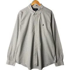 古着 ラルフローレン Ralph Lauren CUSTOM FIT 長袖 ボタンダウンチェックシャツ メンズXXL相当/eaa570117