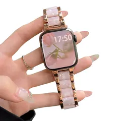 【新品】 アップルウォッチバンド Apple Watch バンドコンパチブル 38mm 40mm 41mm 樹脂+合金ステンレスストラップバンド バースデー ギフト あっぷるうおっちバンド 防水 メンズウォッチ、レディースウォッチ，チバンド ベルト 腕時計 0