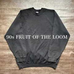 90年代 FRUIT OF THE LOOM フルーツオブザルーム ブランク 無地 スウェット 黒 ブラック USA製