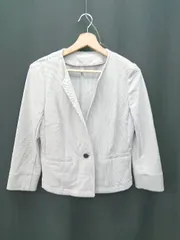 ◇ ⊂ COMME CA ISM コムサイズム 長袖 ジャケット サイズ9 グレー レディース E  【1411280049426】