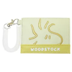 【メール便】スヌーピー 定期入れ コイル付きシングルパスケース フェイスアップ刺繍 ウッドストック ピーナッツ マリモクラフト ICカードケース キャラクター グッズ 