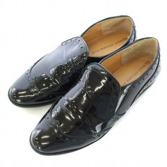 ツモリチサト ウォーク tsumori chisato walk スリッポン ローカットシューズ エナメル ローヒール 24cm 黒 ブラック /BB