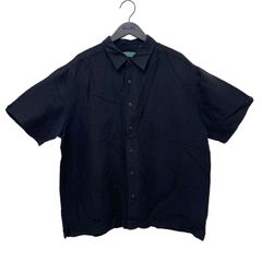 GC788 CUBAVERA デザインシャツ 半袖シャツ シャツ 半袖 ブラック メンズ サイズXL