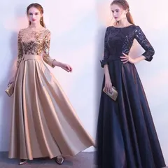 ロング丈 イブニングドレス 20代 30代 40代 ロングドレス パーティー 二次会 スパンコール Aライン 大人 パーティードレス 二次会ドレス xzjhawh#