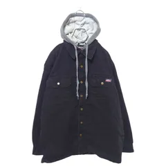 レアUS古着○ディッキーズ ダックジャケット コート ブラック メンズ3XL Dickies ダックジャケット 襟コーデュロイ ブラック【1113A02