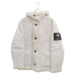 超希少 STONE  ストーンアイランド ムートン ホワイト 本物 STONE ISLAND ストーンアイランド 651546332-A 国内正規品 袖