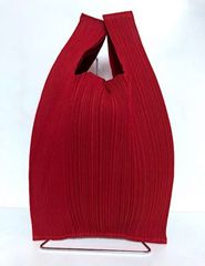 激レア！早い者勝ち【未使用】ISSEY MIYAKE PLEATS PLEASE プリーツプリーズ トートバッグ レッド ハンドバッグ 日本製 定番　I6