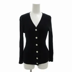 クミキョク 組曲 KUMIKYOKU 20SS オンワード樫山 リブカーディガン ニット 長袖 2 M 紺 ネイビー /FT 1004