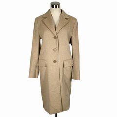 マックスマーラ MAX MARA ロングコート 長袖 ウール100% ベージュ 40 L相当