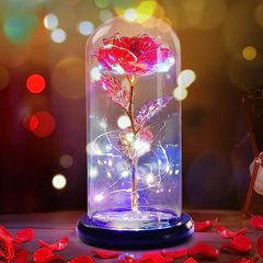 枯れない花 バラ造花 LEDライト 電池式 ローズ造花 薔薇 花束 フラワーライト フラワーギフト バレンタインデー 母の日 誕生日 結婚記念日 クリスマス お祝い プレゼント 女性 妻 彼女への贈り物 (黄色バラ+カラフルライト)