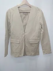 ◇ Θ Alma Design アルマデザイン 長袖 テーラード ジャケット サイズM ベージュ系 レディース E  【1507160002589】