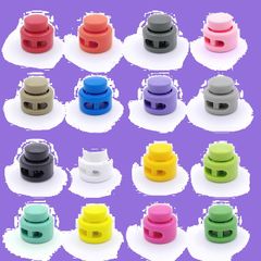 【新着商品】スプリング コードロック 紐止め ゴム調整バックル 2穴 アウトドア 衣類 コードストッパー 帽子 靴ひも カラフル 交換/補修用 留め具 約50個入り DIY 手作り [YFFSFDC] 素材