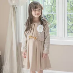 【ベージュC×ベージュ】お嬢様のアンサンブルスーツセット TAK キッズ キャサリンコテージ