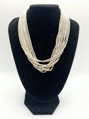 【IT3IJSH7A6GH】Tiffany＆Co. ティファニー ヴィンテージ Ag925 10連 ボールチェーン ネックレス 65,4g