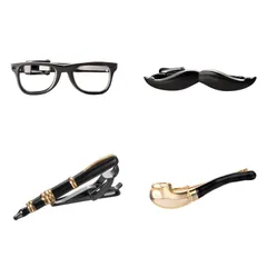 【新着商品】Yoursfs おもしろ ネクタイピン 4本セット ユニーク おしゃれ 真鍮 タイピン 父の日