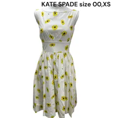 極美品　ケイトスペード　向日葵　花柄　コットン　ワンピース　00、XS レディース　S5Q614