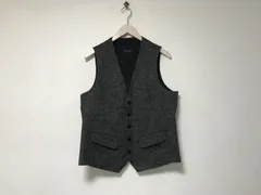 美品本物ジョゼフオムJOSEPHHOMMEベストジレコートメンズサーフアメカジミリタリーストリートスケーターワークビジネススーツモードゴルフドレス48グレー黒ブラック柄Lのサムネイル