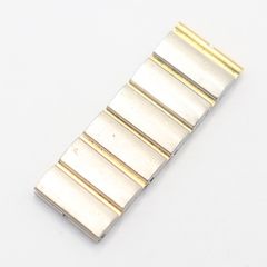 シルバー925 スクエア ストーン バー 彫金 レール留め 刻印あり - メルカリ