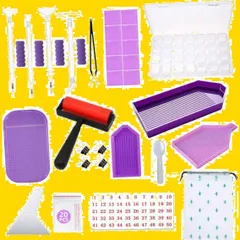 【特価商品】ダイヤモンドアート塗装ツール ダイヤモンドアート塗装工具 手作り 53点セット 5Dダイヤモンドアート ツール ダイヤモンド塗装工具 ペン ダイアモンド アート キット セット 創意DIY工芸品 ダイヤモンドアート ダイヤモンド収納ケース付き 収納