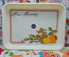 ワールド印　トレー　フルーツ柄　昭和レトロ　食器