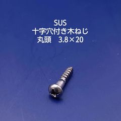 SUS　十字穴付き丸木ネジ　丸頭　3.8×20