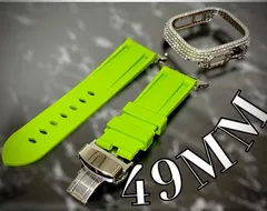 ultra用　49mm アップルウォッチ　ケースカバーApple Watch. ✴︎Dラバーベルト ラバーバンド　キラキラカバー　ケース