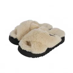 値下げ！UGG アグ　ファズ シュガー クロス スライド UGG/アグ/FUZZ SUGAR CROSS SLIDE/ファズ シュガー クロス