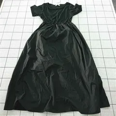 ◇ ⊂ 未使用 prose verse プロズヴェール タグ付き 半袖 ロング ドッキング ワンピース サイズF ブラック レディース E  【1509100076810】