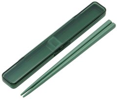 スケーター(Skater) 箸 箸箱 セット セージグリーン 18cm 抗菌 大人用 日本製 ABC3AG-A