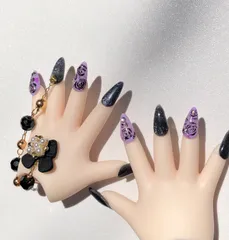 ドール用アクセサリーネイルチップ　紫